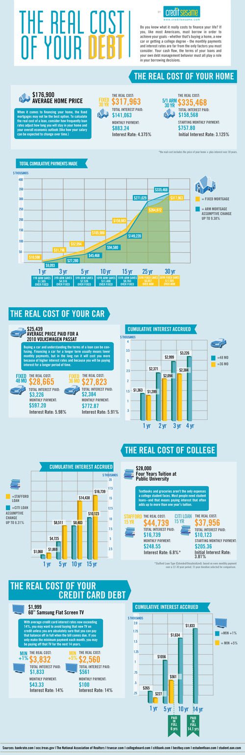 The Real Cost of Your Debt (Infographic)