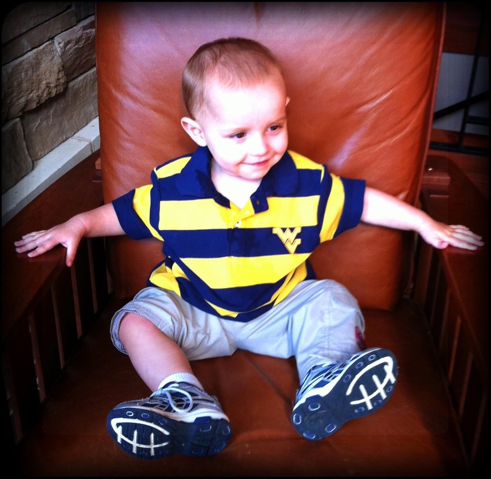 Daniel in the big boy’s chair