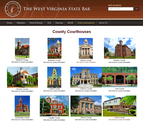 Photo’s of every West Virginia County Courthouse from WV State Bar