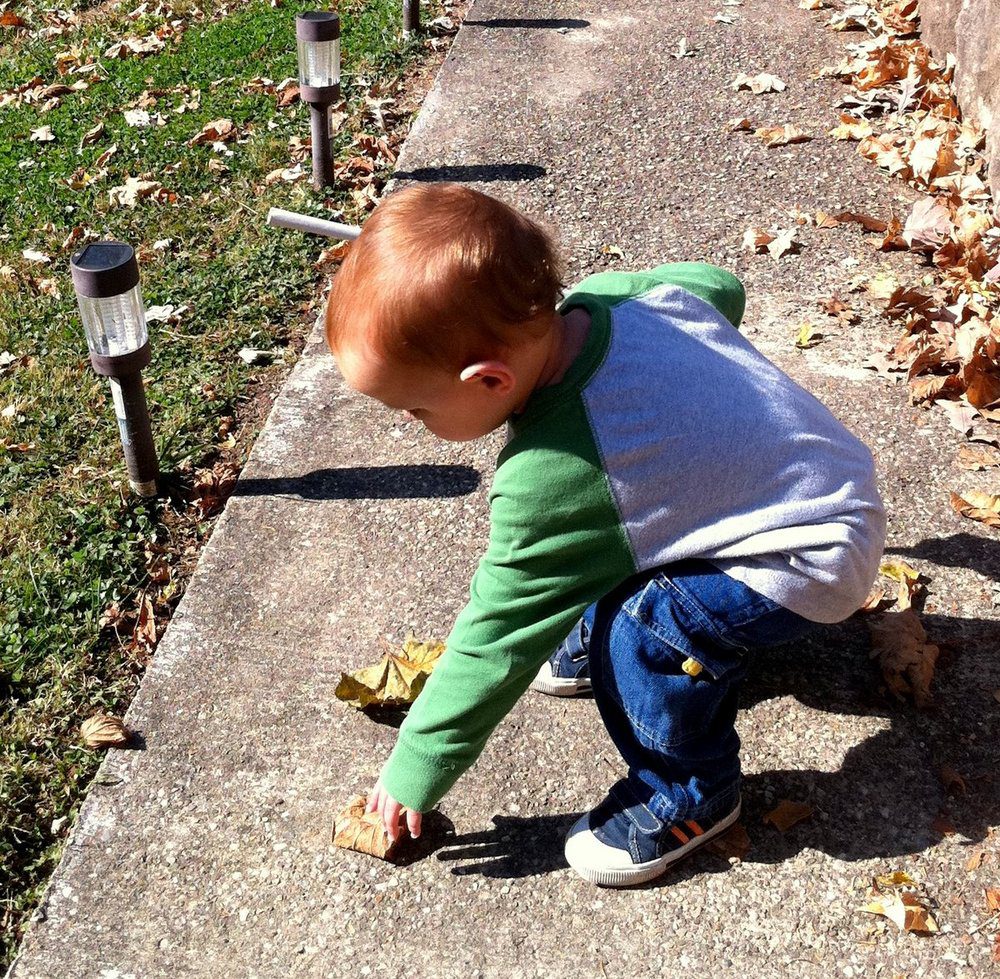 Daniel’s hair has a glint of red in it – like some other little boy I remember :-)