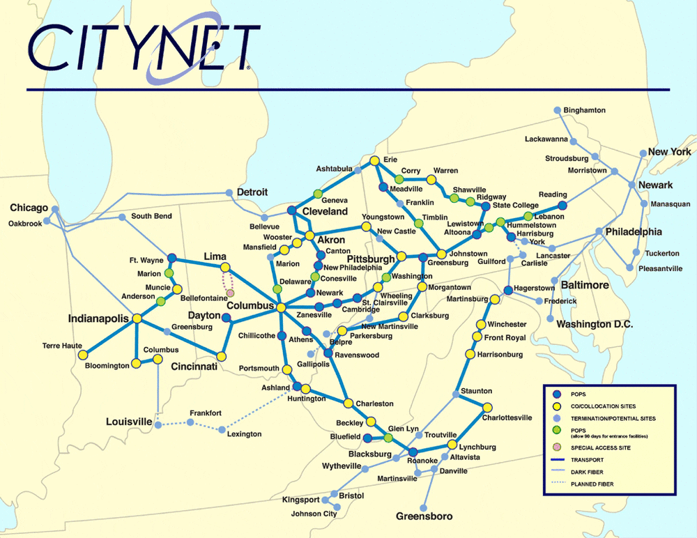CityNet’s Regional Network Map