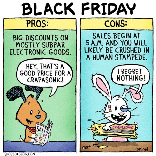 The Reality of Black Friday (cartoon)