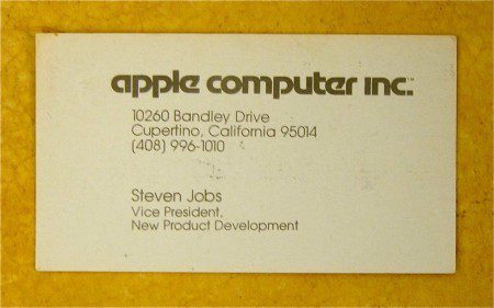 Steve Jobsâ€™ 1979 business card