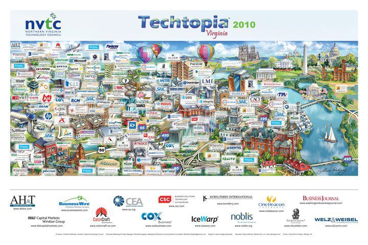 Wow! Northern Virginia Technology Council 2010 Map of Tech Companies in Virgina!