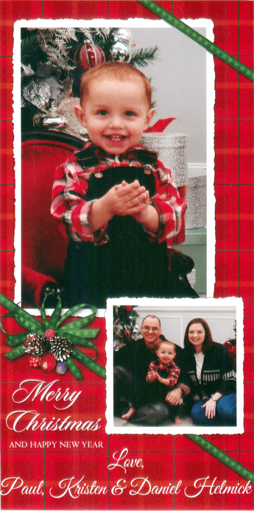 Merry Christmas from Kristen, Daniel and Paul Helmick