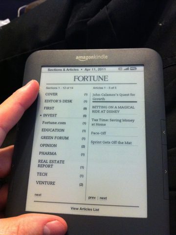 New Kindle Magazine TOC Layout