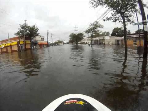 Jet Skiing through Hurricane Irene Flooding in NY