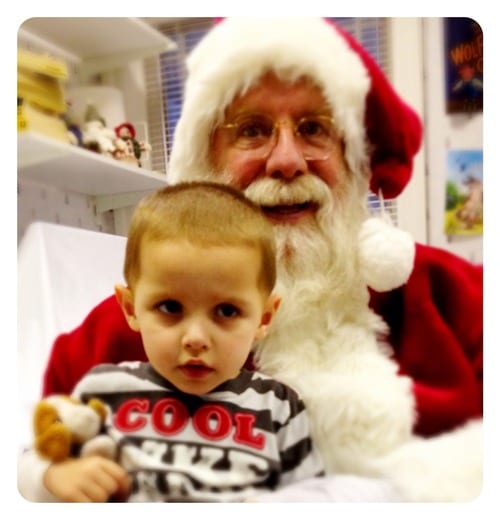 No Screams. No Smiles. Playing Santa in the Middle.