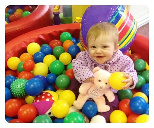 Lily is having a ball!