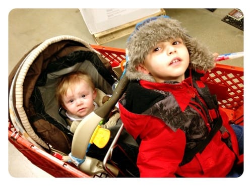 Brother and sister buggy buddies