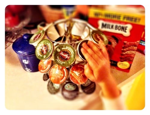 Daniel helped restock the k-cups!