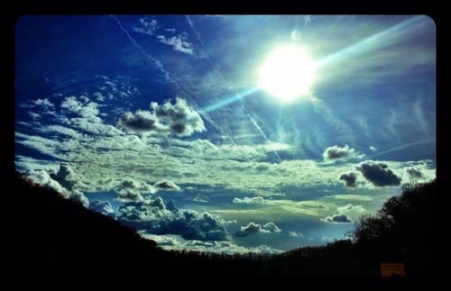 Front yard view yesterday evening