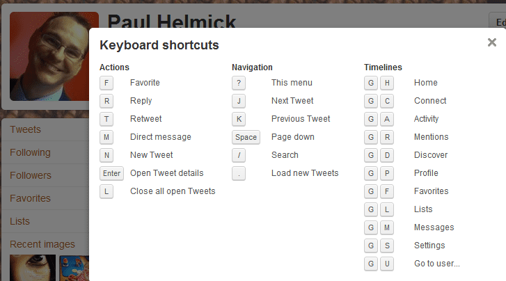 Just discovered keyboard shortcuts on twitter. Quite the timesaver they are!