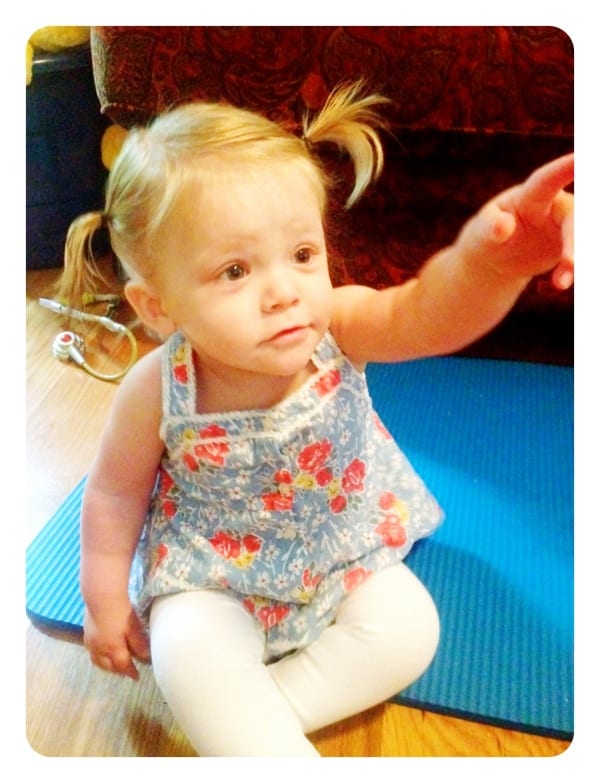 Lily’s first pigtails!