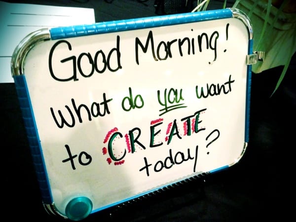 What do you want to create today?  #createwv2012