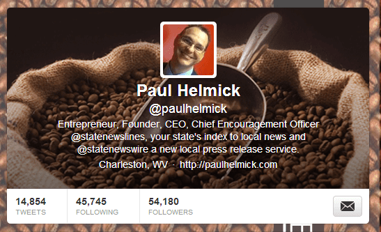 New Twitter Header – What do you think?  Good for a caffeinated entrepreneur?