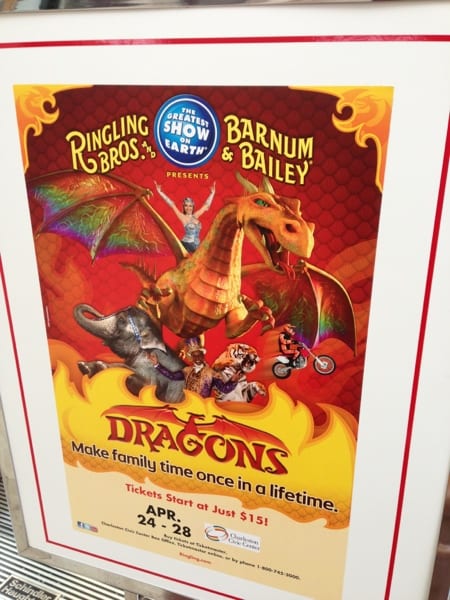 The circus is coming to town. Daniel will love the dragons!