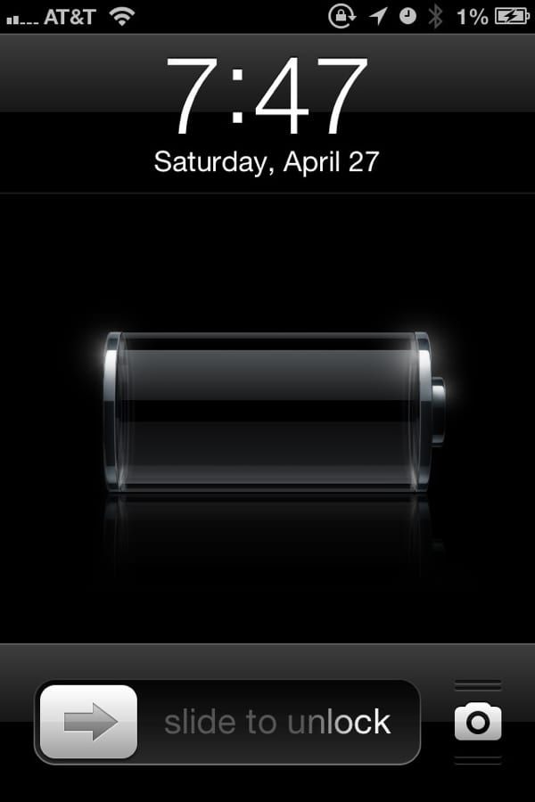 1% iPhone Charge…