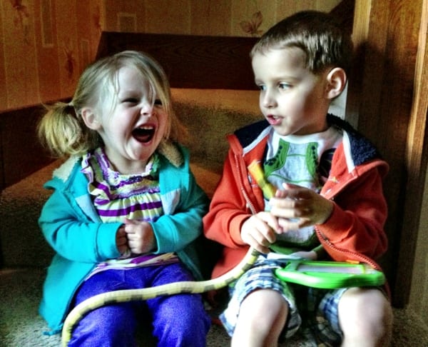Toy snakes are the best …. For scaring your sister