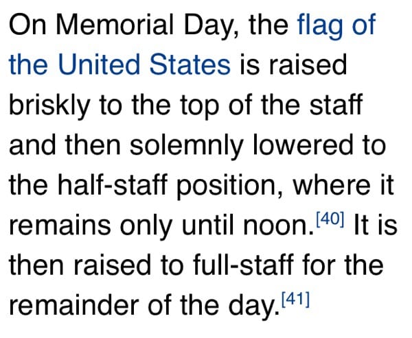 Memorial Day Flag Protocol
