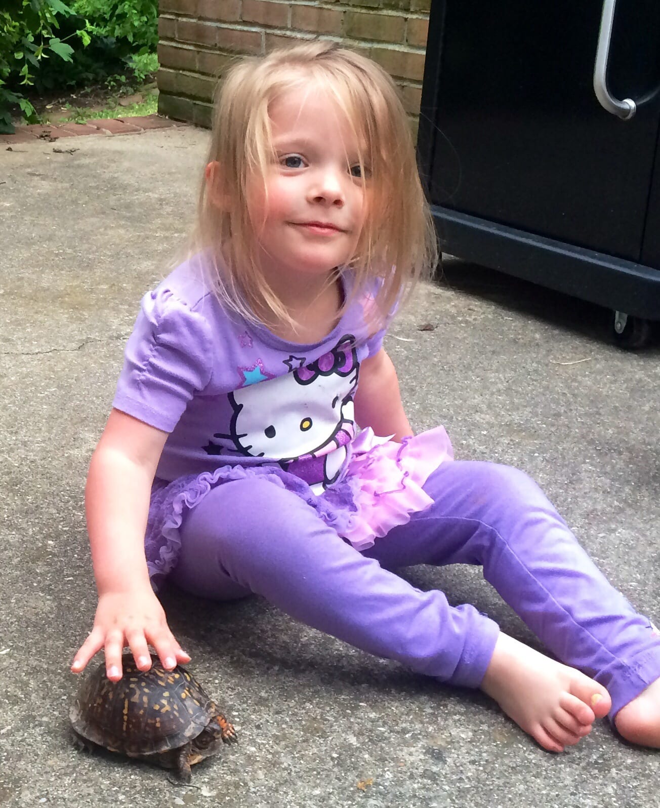 A girl and her turtle