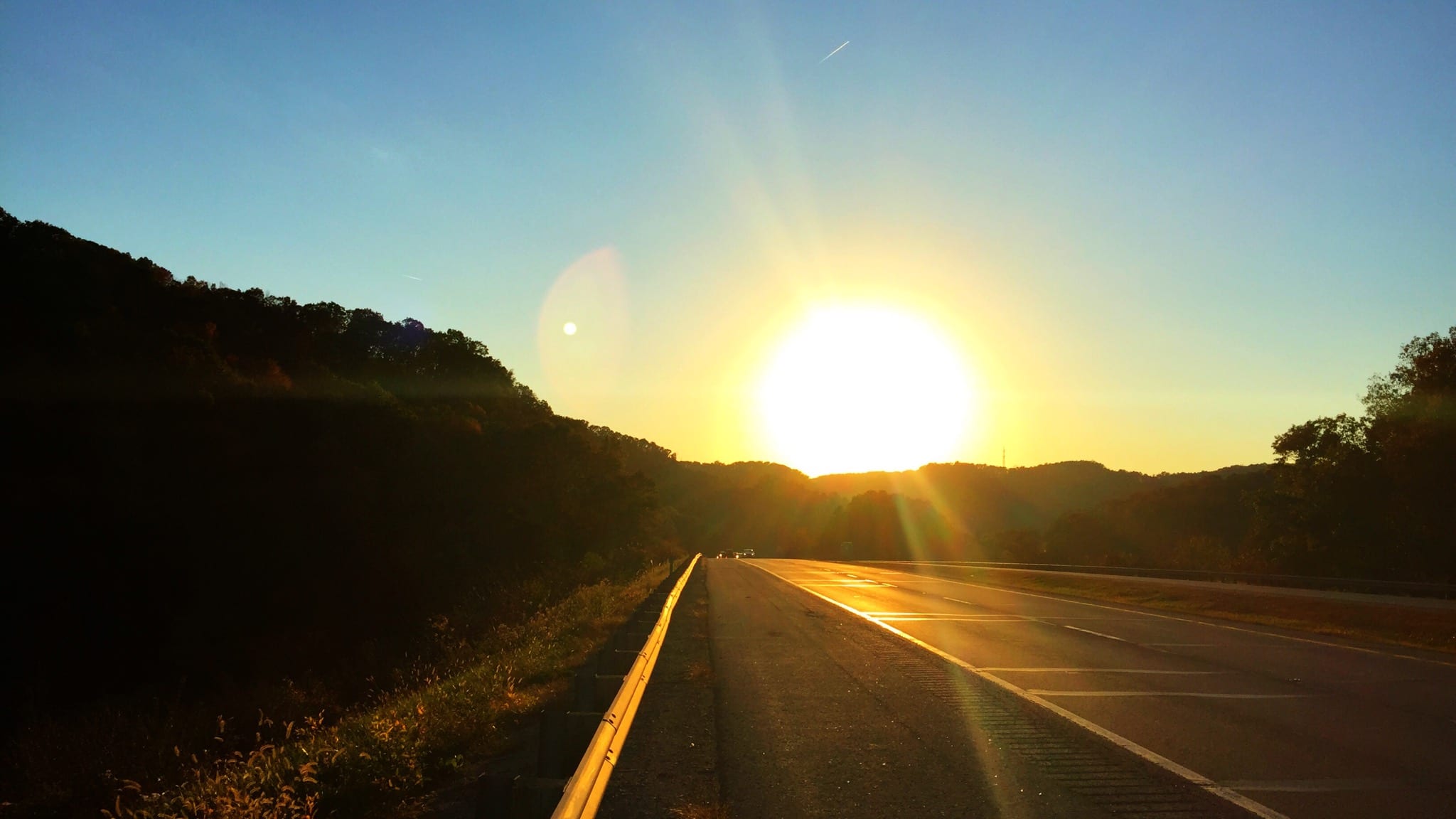 Roadside sunset