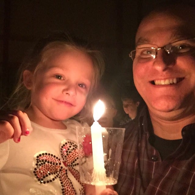 Lily’s first candlelight service