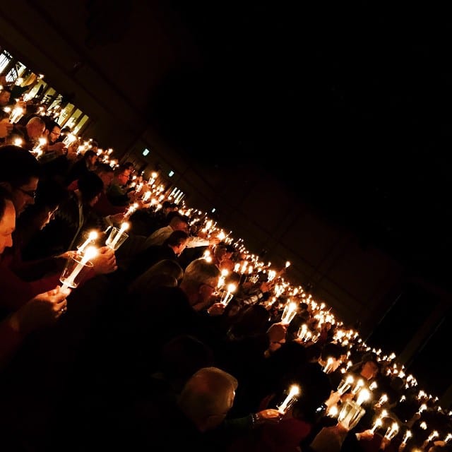 Christmas Eve candlelight service at Bible Center Church