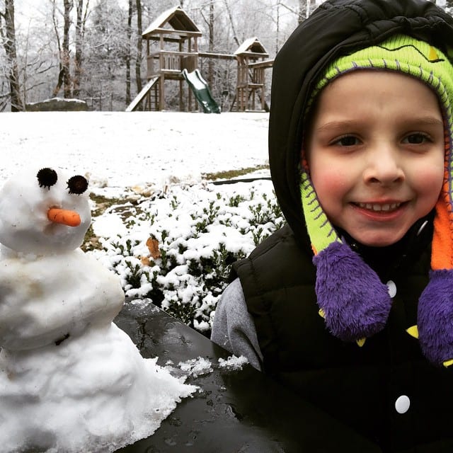 First (little) snowman this year.