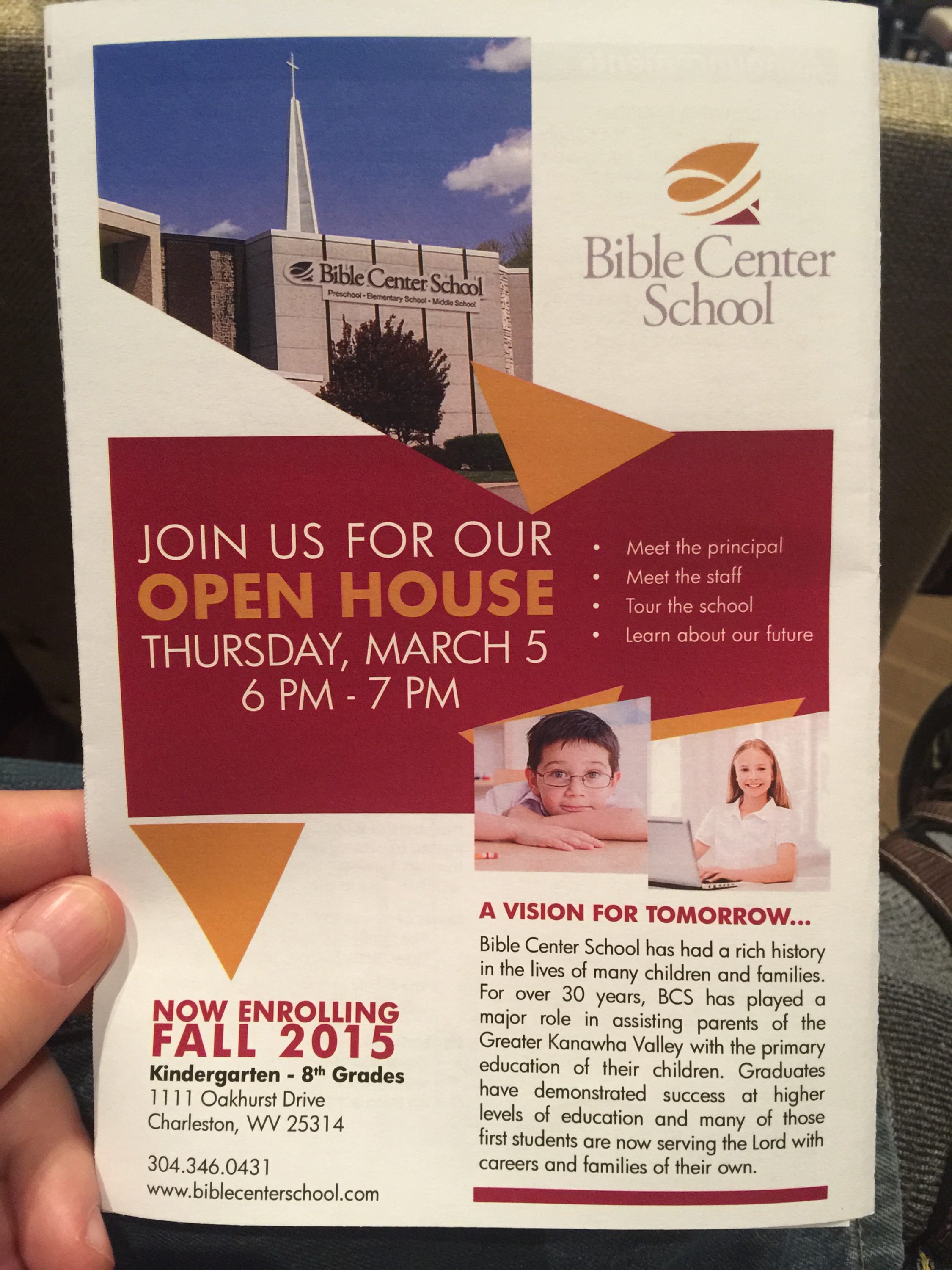 Bible Center School Open House For Fall 2015