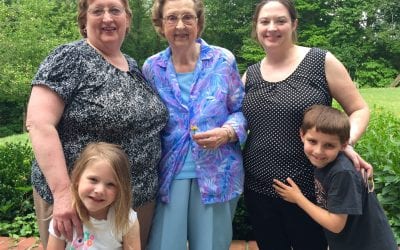 Celebrating Mawmaw’s 85th birthday with 4 generations