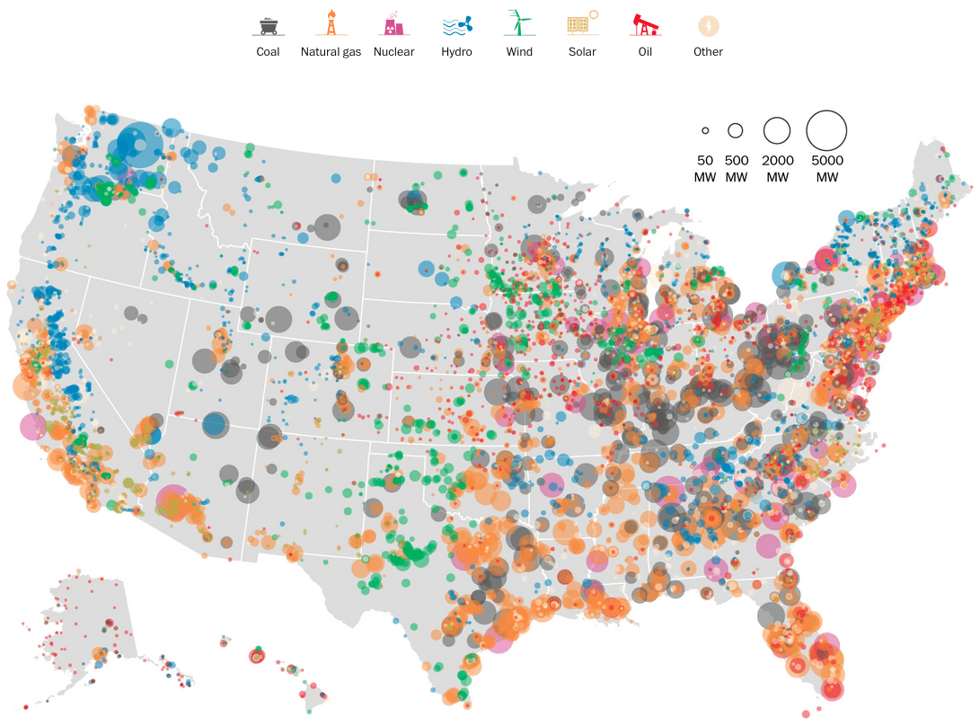 United States Electricity Map