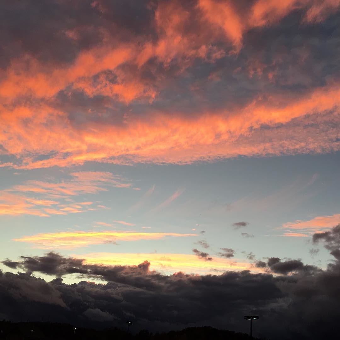 The storm clouds and the sunset last week