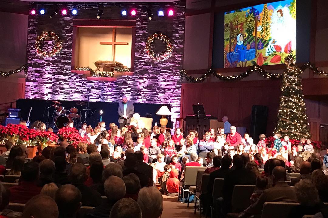 Children’s Bible story time at our evening service – so many little hearts.