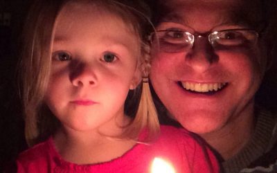 Candlelight service with Lily